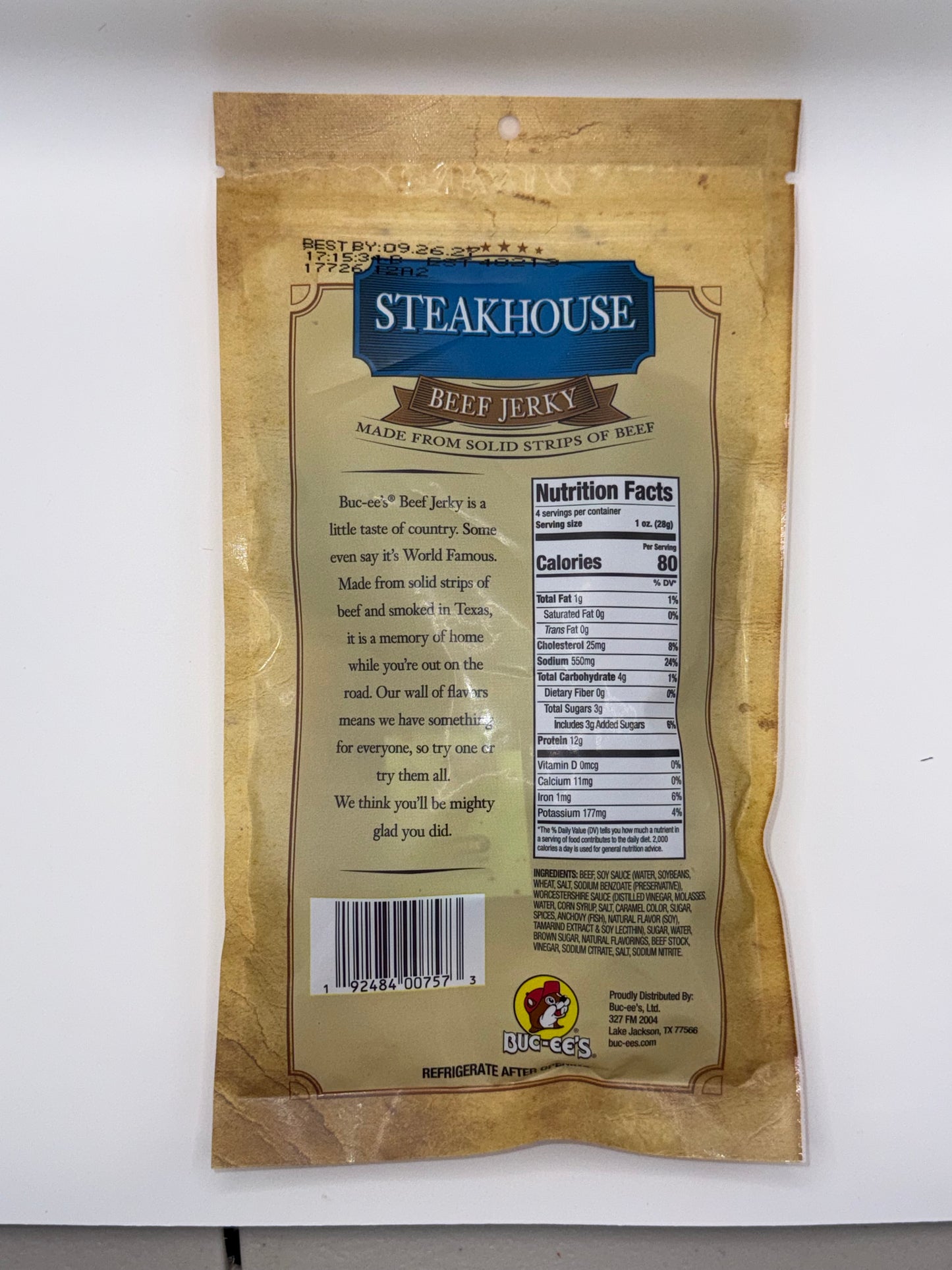 Buc-ee's Steakhouse Beef Jerky product photo 2